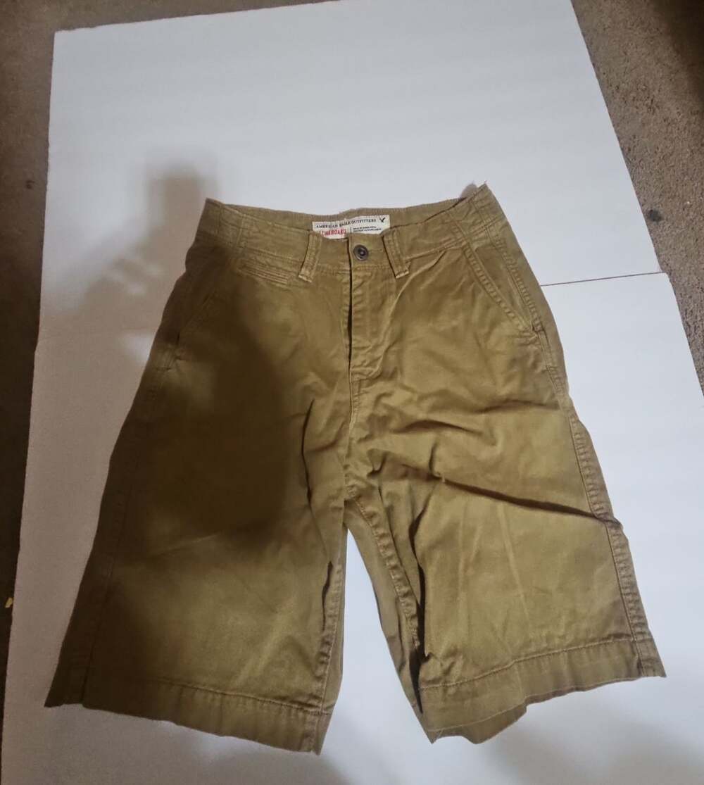 American Eagle Outfitters Longboard Shorts Tan Khaki